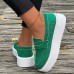 Men's Women's Sneakers Flats Slip-Ons Height Increasing Shoes Slip-on Sneakers Comfort Shoes Daily Flat Heel Round Toe Casual Comfort Minimalism Canvas Denim Loafer Blue Orange Green