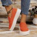 Men's Women's Sneakers Flats Slip-Ons Height Increasing Shoes Slip-on Sneakers Comfort Shoes Daily Flat Heel Round Toe Casual Comfort Minimalism Canvas Denim Loafer Blue Orange Green