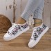 Women's Sneakers Canvas Shoes Animal Print Plus Size Canvas Shoes Halloween Daily 3D Summer Lace-up Flat Heel Round Toe Casual Comfort Preppy Canvas Lace-up Black Yellow Pink