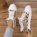 Women's Sneakers Canvas Shoes Animal Print Plus Size Canvas Shoes Halloween Daily 3D Summer Lace-up Flat Heel Round Toe Casual Comfort Preppy Canvas Lace-up Black Yellow Pink