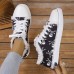 Women's Sneakers Canvas Shoes Animal Print Plus Size Canvas Shoes Halloween Daily 3D Summer Lace-up Flat Heel Round Toe Casual Comfort Preppy Canvas Lace-up Black Yellow Pink