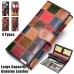 Women's Wallet Credit Card Holder Wallet Cowhide Shopping Daily Embroidery Large Capacity Lightweight Durable Color Block Patchwork Rainbow