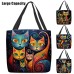 Women's Tote Shoulder Bag Canvas Tote Bag Oxford Cloth Shopping Holiday Print Large Capacity Foldable Lightweight Cat 3D Cat A Cat B Cat C