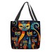 Women's Tote Shoulder Bag Canvas Tote Bag Oxford Cloth Shopping Holiday Print Large Capacity Foldable Lightweight Cat 3D Cat A Cat B Cat C