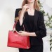 Women's Handbag Crossbody Bag Shoulder Bag Boston Bag PU Leather Office Daily Holiday Zipper Large Capacity Durable Multi Carry Solid Color Crocodile Wine Red Earthy yellow Black