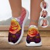 Women's Sneakers Slip-Ons Print Shoes Glitter Crystal Sequined Jeweled Plus Size Party Outdoor Valentine's Day Rose 3D Rhinestone Sparkling Glitter Flat Heel Fashion Sporty Casual Tissage Volant Red