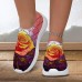 Women's Sneakers Slip-Ons Print Shoes Glitter Crystal Sequined Jeweled Plus Size Party Outdoor Valentine's Day Rose 3D Rhinestone Sparkling Glitter Flat Heel Fashion Sporty Casual Tissage Volant Red