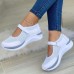 Women's Sneakers Plus Size Slip-on Sneakers White Shoes Outdoor Daily Color Block Solid Colored Summer Wedge Heel Round Toe Sporty Classic Casual Walking Mesh Magic Tape Black White Dusty Rose