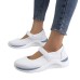 Women's Sneakers Plus Size Slip-on Sneakers White Shoes Outdoor Daily Color Block Solid Colored Summer Wedge Heel Round Toe Sporty Classic Casual Walking Mesh Magic Tape Black White Dusty Rose