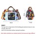 Women's Handbag Crossbody Bag Boston Bag Cowhide Daily Holiday Rivet Zipper Large Capacity Durable Color Block Patchwork Rainbow