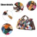 Women's Handbag Crossbody Bag Boston Bag Cowhide Daily Holiday Rivet Zipper Large Capacity Durable Color Block Patchwork Rainbow