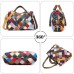 Women's Handbag Crossbody Bag Boston Bag Cowhide Daily Holiday Rivet Zipper Large Capacity Durable Color Block Patchwork Rainbow