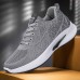 Men's Sneakers Sporty Look Flyknit Shoes Comfort Shoes Sporty Casual Outdoor Daily Tissage Volant Breathable Comfortable Slip Resistant Lace-up Red Blue Gray Color Block Summer Spring