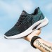 Men's Sneakers Sporty Look Flyknit Shoes Comfort Shoes Sporty Casual Outdoor Daily Tissage Volant Breathable Comfortable Slip Resistant Lace-up Red Blue Gray Color Block Summer Spring