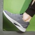 Men's Sneakers Sporty Look Flyknit Shoes Comfort Shoes Sporty Casual Outdoor Daily Tissage Volant Breathable Comfortable Slip Resistant Lace-up Red Blue Gray Color Block Summer Spring