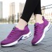 Women's Trainers Athletic Shoes Sneakers Pink Shoes Plus Size Flyknit Shoes Outdoor Daily Solid Color Solid Colored Lace-up Wedge Heel Round Toe Sporty Casual Running Tissage Volant Lace-up Black