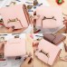 Women's Wallet Credit Card Holder Wallet PU Leather Shopping Daily Tassel Zipper Large Capacity Waterproof Lightweight Solid Color Cat Light Pink bean paste color Black