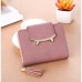 Women's Wallet Credit Card Holder Wallet PU Leather Shopping Daily Tassel Zipper Large Capacity Waterproof Lightweight Solid Color Cat Light Pink bean paste color Black