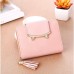 Women's Wallet Credit Card Holder Wallet PU Leather Shopping Daily Tassel Zipper Large Capacity Waterproof Lightweight Solid Color Cat Light Pink bean paste color Black