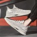 Men's Sneakers Flyknit Shoes Running Casual Daily Tissage Volant Breathable Lace-up Black Khaki Gray Summer Spring