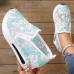 Women's Sneakers Plus Size Platform Sneakers Slip-on Sneakers Daily Summer Cut Out Embroidery Platform Wedge Heel Round Toe Casual Walking Shoes Faux Leather Loafer Embroidered Pink Green