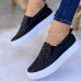 Women's Sneakers Bling Bling Shoes Plus Size Slip-on Sneakers Daily Sequin Flat Heel Round Toe Casual Glitter Loafer Black Golden Brown