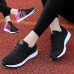 Women's Sneakers Running Shoes Athletic Non-slip Flyknit Cushioning Breathable Lightweight Soft Running Jogging Rubber Knit Summer Spring Black White Pink Black White