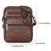 Men's Crossbody Bag Fanny Pack Belt Bag Cowhide Office Daily Zipper Solid Color Coffee