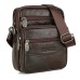 Men's Crossbody Bag Fanny Pack Belt Bag Cowhide Office Daily Zipper Solid Color Coffee