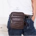 Men's Crossbody Bag Fanny Pack Belt Bag Cowhide Office Daily Zipper Solid Color Coffee