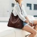 Women's Crossbody Bag Tote Shoulder Bag Hobo Bag PU Leather Outdoor Daily Holiday Zipper Large Capacity Waterproof Durable Solid Color Brown spot Date red Black