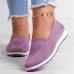 Women's Sneakers Slip-Ons Comfort Shoes Daily Walking Solid Color Summer Flat Heel Round Toe Casual Comfort Minimalism Walking Elastic Fabric Loafer Black Red Purple