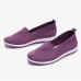 Women's Sneakers Slip-Ons Comfort Shoes Daily Walking Solid Color Summer Flat Heel Round Toe Casual Comfort Minimalism Walking Elastic Fabric Loafer Black Red Purple