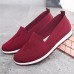 Women's Sneakers Slip-Ons Comfort Shoes Daily Walking Solid Color Summer Flat Heel Round Toe Casual Comfort Minimalism Walking Elastic Fabric Loafer Black Red Purple