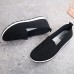 Women's Sneakers Slip-Ons Comfort Shoes Daily Walking Solid Color Summer Flat Heel Round Toe Casual Comfort Minimalism Walking Elastic Fabric Loafer Black Red Purple