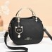 Women's Handbag Crossbody Bag Shoulder Bag PU Leather Daily Pendant Solid Color naturals Black Pink