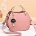 Women's Handbag Crossbody Bag Shoulder Bag PU Leather Daily Pendant Solid Color naturals Black Pink