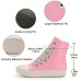 Women's Sneakers Boots Plus Size Outdoor Daily Solid Color Booties Ankle Boots Flat Heel Round Toe Fashion Sporty Casual Walking PU Loafer Black Pink Red