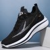 Men's Sneakers Sporty Look Flyknit Shoes Running Sporty Casual Outdoor Daily Tissage Volant Breathable Comfortable Slip Resistant Lace-up Black White Color Block Spring Fall