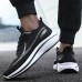 Men's Sneakers Sporty Look Flyknit Shoes Running Sporty Casual Outdoor Daily Tissage Volant Breathable Comfortable Slip Resistant Lace-up Black White Color Block Spring Fall