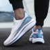 Men's Sneakers Sporty Look Flyknit Shoes Running Sporty Casual Outdoor Daily Tissage Volant Breathable Comfortable Slip Resistant Lace-up Black White Color Block Spring Fall