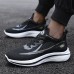 Men's Sneakers Sporty Look Flyknit Shoes Running Sporty Casual Outdoor Daily Tissage Volant Breathable Comfortable Slip Resistant Lace-up Black White Color Block Spring Fall