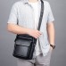 Men's Crossbody Bag Shoulder Bag Satchel PU Leather Outdoor Office Daily Zipper Large Capacity Waterproof Durable Solid Color Black vertical medium size Brown vertical medium size Zong color vertical