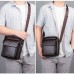 Men's Crossbody Bag Shoulder Bag Satchel PU Leather Outdoor Office Daily Zipper Large Capacity Waterproof Durable Solid Color Black vertical medium size Brown vertical medium size Zong color vertical