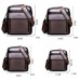 Men's Crossbody Bag Shoulder Bag Satchel PU Leather Outdoor Office Daily Zipper Large Capacity Waterproof Durable Solid Color Black vertical medium size Brown vertical medium size Zong color vertical