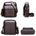 Men's Crossbody Bag Shoulder Bag Satchel PU Leather Outdoor Office Daily Zipper Large Capacity Waterproof Durable Solid Color Black vertical medium size Brown vertical medium size Zong color vertical