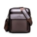 Men's Crossbody Bag Shoulder Bag Satchel PU Leather Outdoor Office Daily Zipper Large Capacity Waterproof Durable Solid Color Black vertical medium size Brown vertical medium size Zong color vertical