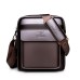 Men's Crossbody Bag Shoulder Bag Satchel PU Leather Outdoor Office Daily Zipper Large Capacity Waterproof Durable Solid Color Black vertical medium size Brown vertical medium size Zong color vertical