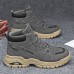 Men's Boots Work Boots Walking Casual Daily Leather Comfortable Booties / Ankle Boots Loafer Black Khaki Gray Spring Fall