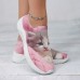 Women's Sneakers Slip-Ons Print Shoes Animal Print Flyknit Shoes Outdoor Daily Cat 3D Flat Heel Fashion Casual Tissage Volant Pink Blue Green